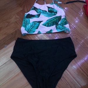 High waisted bathing suit